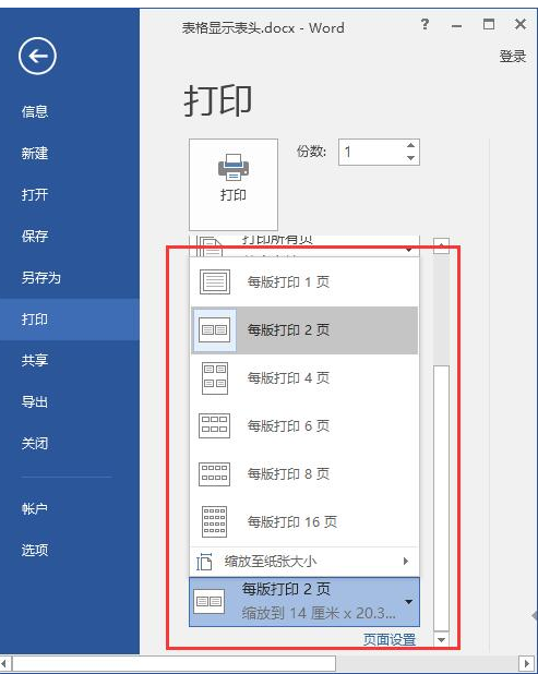 多页缩印到一页